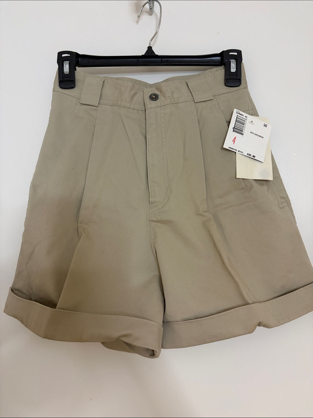 Classic Cuffed Khaki Bermuda Shorts